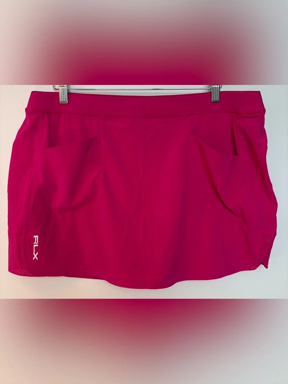 Ralph Lauren Women’s Dark Pink Active Elastic Waist Skort Size XL Sku#144